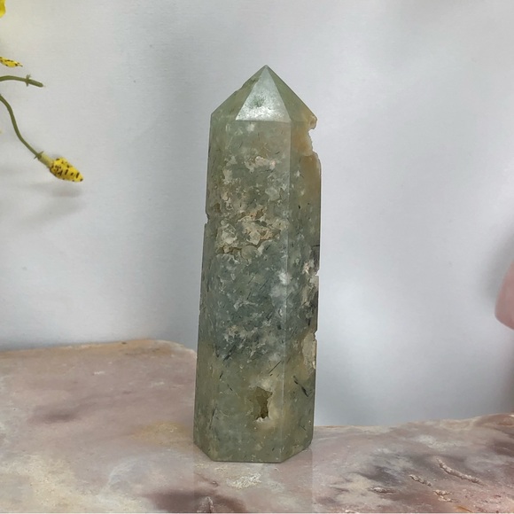 Prehnite with Epidote Tower - Picture 4 of 6